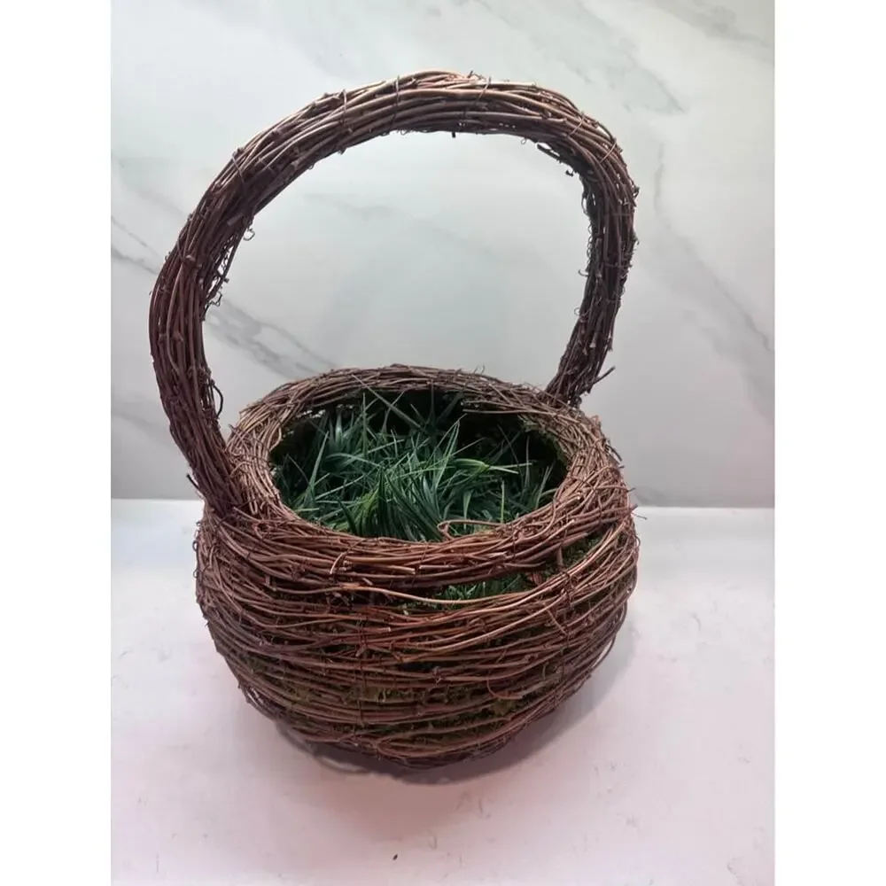 Set of 2 Rustic Twig Baskets